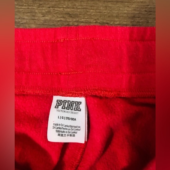 PINK VS RED BLING HOODIE / JOGGERS OUTFIT SET L - Picture 11 of 13